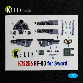  Kelik RF-8G - interior 3D decals for Sword - 3D belsőtér-részletező matricakészlet