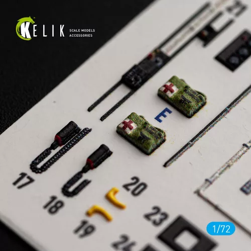 Kelik CH-54A Tarhe - interior 3D decals for ICM - 3D belsőtér-részletező matricakészlet
