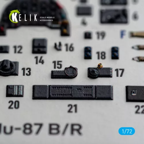 Kelik Ju-87 B/R - interior 3D decals for Airfix - 3D belsőtér-részletező matricakészlet