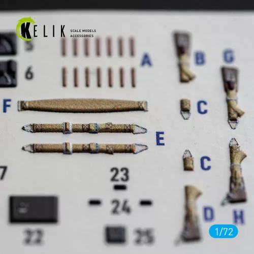 Kelik Ju-87 B/R - interior 3D decals for Airfix - 3D belsőtér-részletező matricakészlet