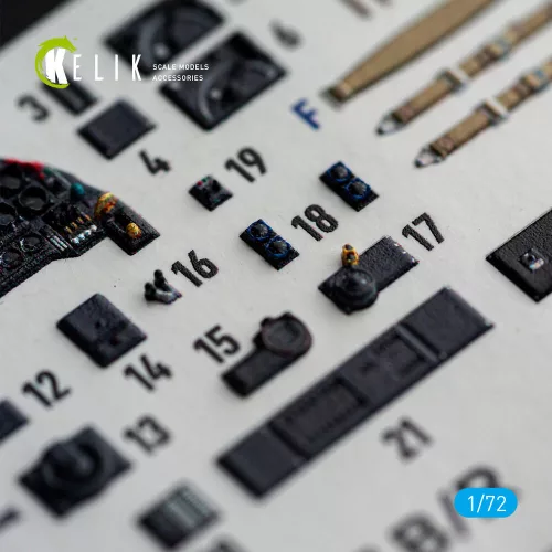 Kelik Ju-87 B/R - interior 3D decals for Airfix - 3D belsőtér-részletező matricakészlet