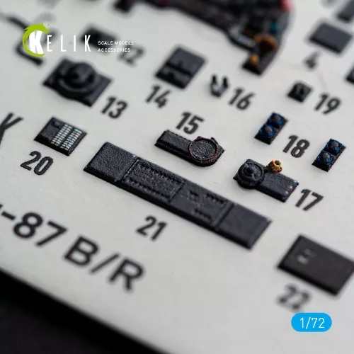 Kelik Ju-87 B/R - interior 3D decals for Airfix - 3D belsőtér-részletező matricakészlet