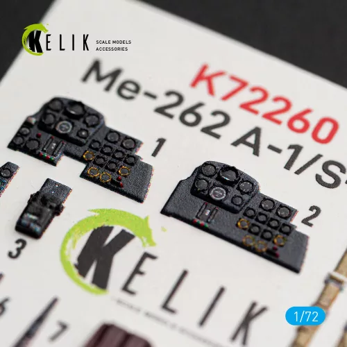 Kelik Me-262 A-1/S-92 - interior 3D decals for Arma Hobby - 3D belsőtér-részletező matricakészlet