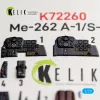 Kelik Me-262 A-1/S-92 - interior 3D decals for Arma Hobby - 3D belsőtér-részletező matricakészlet