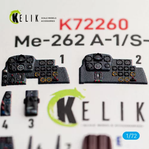 Kelik Me-262 A-1/S-92 - interior 3D decals for Arma Hobby - 3D belsőtér-részletező matricakészlet