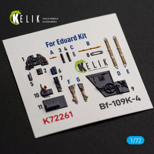 Kelik Bf-109K-4 - interior 3D decals for Eduard - 3D belsőtér-részletező matricakészlet