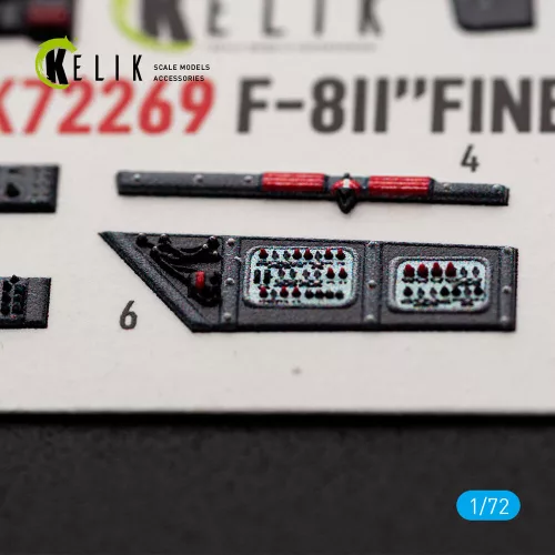 Kelik F-8II Finback-B - interior 3D decals for Trumpeter - 3D belsőtér-részletező matricakészlet