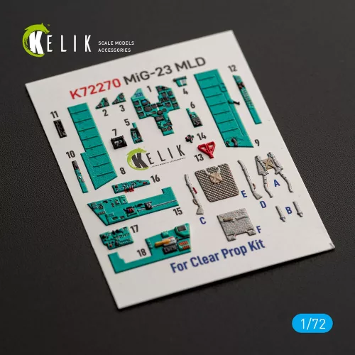 Kelik MiG-23MLD -  interior 3D decals for ClearProp - 3D belsőtér-részletező matricakészlet