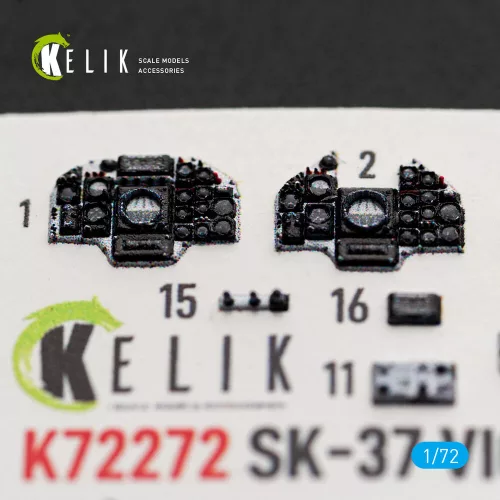 Kelik SK-37 Viggen - interior 3D decals for Special Hobby - 3D belsőtér-részletező matricakészlet