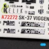 Kelik SK-37 Viggen - interior 3D decals for Special Hobby - 3D belsőtér-részletező matricakészlet