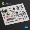 Kelik SF-37 Viggen - interior 3D decals for Special Hobby - 3D belsőtér-részletező matricakészlet
