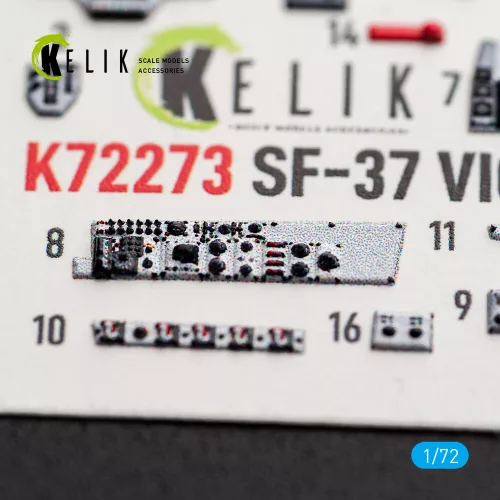 Kelik SF-37 Viggen - interior 3D decals for Special Hobby - 3D belsőtér-részletező matricakészlet