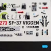 Kelik SF-37 Viggen - interior 3D decals for Special Hobby - 3D belsőtér-részletező matricakészlet