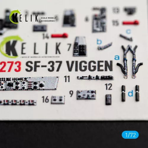 Kelik SF-37 Viggen - interior 3D decals for Special Hobby - 3D belsőtér-részletező matricakészlet