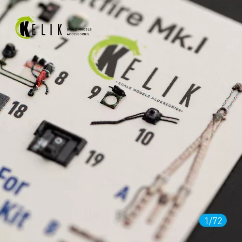 Kelik Spitfire Mk.I - interior 3D decals for IBG - 3D belsőtér-részletező matricakészlet
