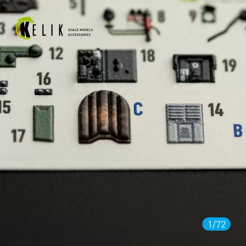 Kelik Spitfire Mk.II - interior 3D decals for IBG - 3D belsőtér-részletező matricakészlet