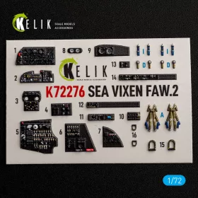   Kelik SEA VIXEN FAW.2 - interior 3D decals for Cyberhobby - 3D belsőtér-részletező matricakészlet