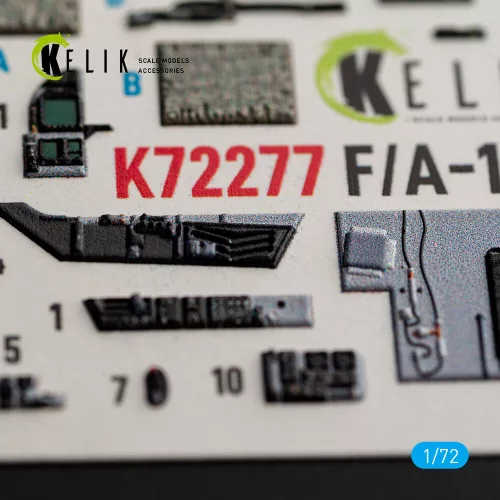 Kelik F/A-18C (LATE) -  interior 3D decals for Academy 12411 - 3D belsőtér-részletező matricakészlet