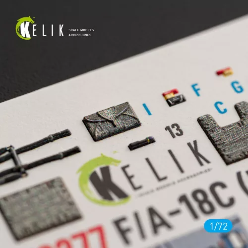 Kelik F/A-18C (LATE) -  interior 3D decals for Academy 12411 - 3D belsőtér-részletező matricakészlet