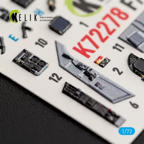 Kelik F/A-18A - interior 3D decals for Academy 12411 - 3D belsőtér-részletező matricakészlet