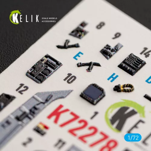 Kelik F/A-18A - interior 3D decals for Academy 12411 - 3D belsőtér-részletező matricakészlet