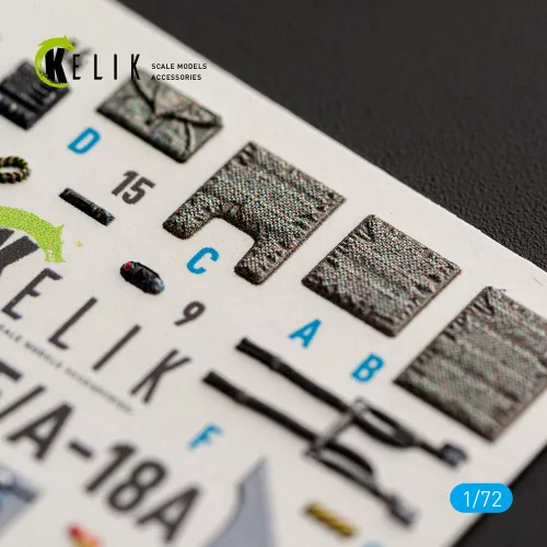 Kelik F/A-18A - interior 3D decals for Academy 12411 - 3D belsőtér-részletező matricakészlet