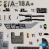 Kelik USMC F/A-18+ -  interior 3D decals for Academy 12411 - 3D belsőtér-részletező matricakészlet