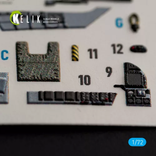 Kelik USMC F/A-18+ -  interior 3D decals for Academy 12411 - 3D belsőtér-részletező matricakészlet