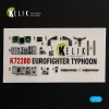 Kelik Eurofighter Typhoon - interior 3D decals for Hasegawa - 3D belsőtér-részletező matricakészlet