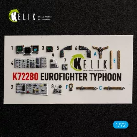   Kelik Eurofighter Typhoon - interior 3D decals for Hasegawa - 3D belsőtér-részletező matricakészlet