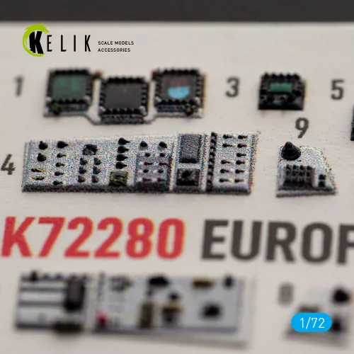 Kelik Eurofighter Typhoon - interior 3D decals for Hasegawa - 3D belsőtér-részletező matricakészlet