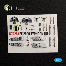   Kelik Eurofighter Typhoon EF-2000 - interior 3D decals for Italeria - 3D belsőtér-részletező matricakészlet
