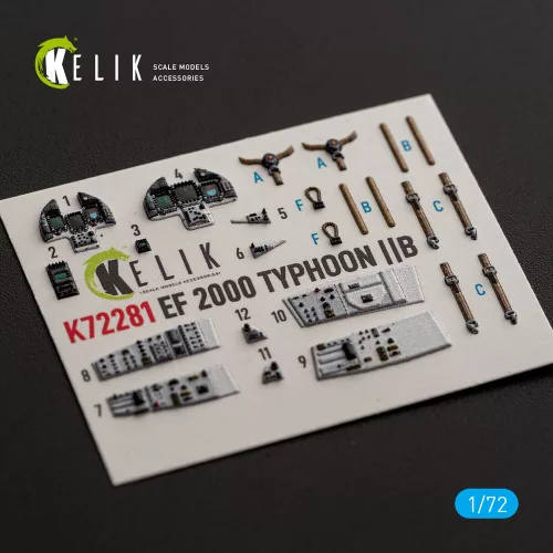 Kelik Eurofighter Typhoon EF-2000 - interior 3D decals for Italeria - 3D belsőtér-részletező matricakészlet