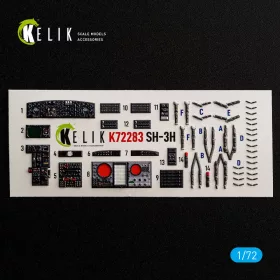   Kelik SH-3H Sea King - interior 3D decals for Foreart - 3D belsőtér-részletező matricakészlet