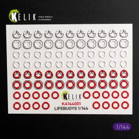  Kelik LIFEBUOYS - 3D Decal for models - mentőövek – 3D részletező matricakészlet