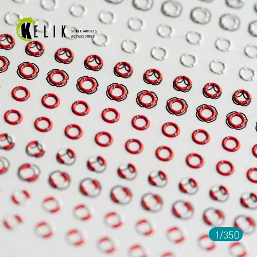 Kelik LIFEBUOYS - 3D Decal for models - mentőövek – 3D részletező matricakészlet