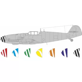   Eduard Accessories Bf 109G-5/6 spinner spirals for Airfix - Bf 109G-5/6 légcsavaragykúp-spirál festőmaszk, Airfix maketthez