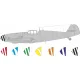 Eduard Accessories Bf 109G-5/6 spinner spirals for Airfix - Bf 109G-5/6 légcsavaragykúp-spirál festőmaszk, Airfix maketthez