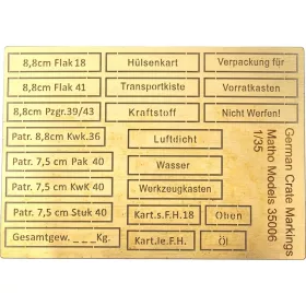   Matho Models German Crate Markings (airbrush templates) – sablon