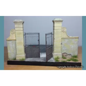   Matho Models Metal Fence Set B - Gate – dioráma kellék makett