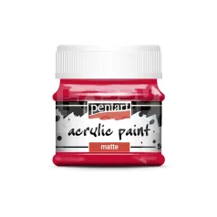 Pentart Matt akrilfesték piros 50 ml P1018