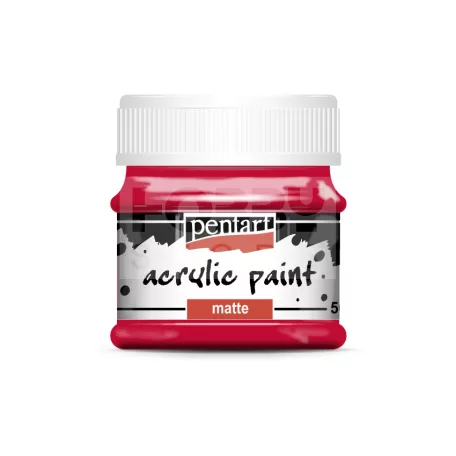 Pentart Matt akrilfesték piros 50 ml P1018
