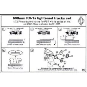   ACE KV-1s 608mm lightened tracks set – fotómaratott lánctalp 1:72