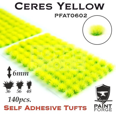 Paint Forge Ceres Yellow 6 mm-es realisztikus növényzet diorámákhoz-figurákhoz (140 db) PFAT0602