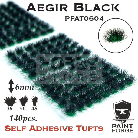 Paint Forge Aegir Black 6 mm-es realisztikus növényzet diorámákhoz-figurákhoz (140 db) PFAT0604