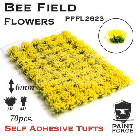 Paint Forge Bee Field 6 mm-es realisztikus virágcsomók diorámákhoz-figurákhoz (70 db) PFFL2624
