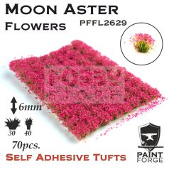   Paint Forge Moon Aster 6 mm-es realisztikus virágcsomók diorámákhoz-figurákhoz (70 db) PFFL2629