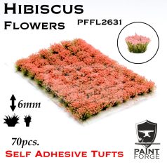   Paint Forge Hibiscus 6 mm-es realisztikus virágcsomók diorámákhoz-figurákhoz (70 db) PFFL2631