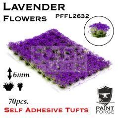   Paint Forge Lavender 6 mm-es realisztikus virágcsomók diorámákhoz-figurákhoz (70 db) PFFL2632