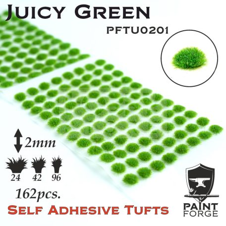 Paint Forge Juicy Green 2 mm-es realisztikus növényzet diorámákhoz-figurákhoz (162 db) PFTU0201